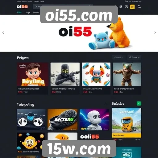 Interface do usuário do oi55.com é intuitiva